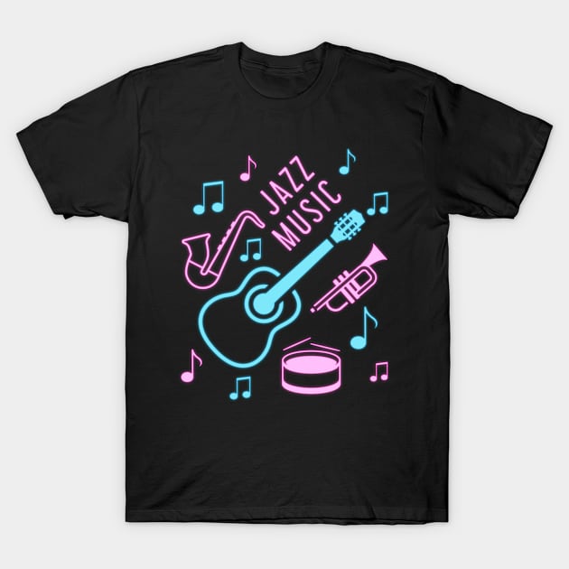 Guitar Music Lover Jazz Music T-Shirt by Caskara